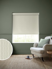 Emily Bond Sage Oscar Stripe Made to Measure Roller Blinds - Image 1 of 6