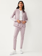 adidas Purple Essentials 3 Stripe Tracksuit - Image 2 of 8