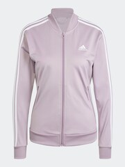 adidas Purple Essentials 3 Stripe Tracksuit - Image 8 of 8