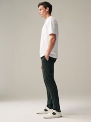 Dark Green Slim Fit Stretch Chinos Trousers - Image 5 of 8