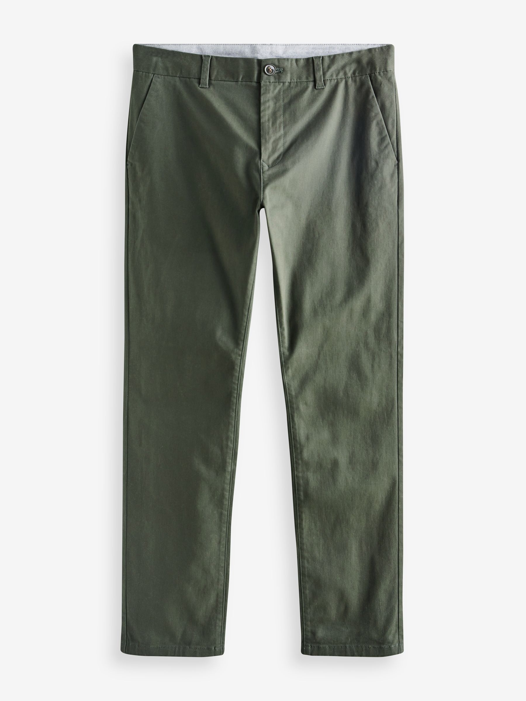 Buy Dark Green Slim Fit Stretch Chinos Trousers from Next Luxembourg