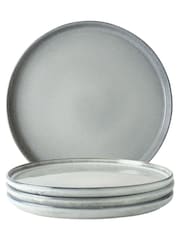 Dutch Rose Set of 4 Grey Serenity Plates 27cm - Image 2 of 4