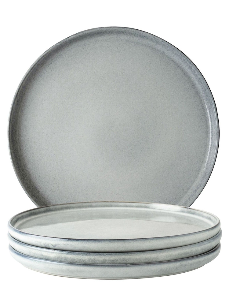 Dutch Rose Set of 4 Grey Serenity Plates 27cm - Image 2 of 4