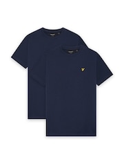 Lyle & Scott Blue Plain T-Shirts 2 Pack - Image 1 of 3