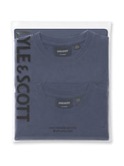 Lyle & Scott Blue Plain T-Shirts 2 Pack - Image 3 of 3