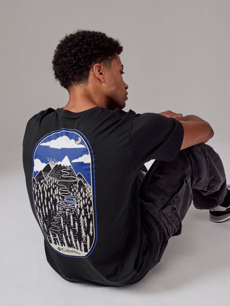 Columbia Mens Rockaway River Graphic 100% Cotton T-Shirt - Image 1 of 7