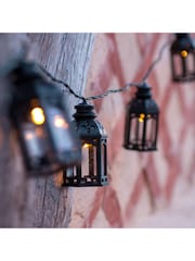 Lights4fun Black 16 Moroccan Lantern Solar Fairy Lights - Image 1 of 3