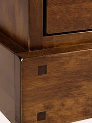 Laura Ashley Dark Chestnut Garrat 2 Drawer Side Table - Image 6 of 6