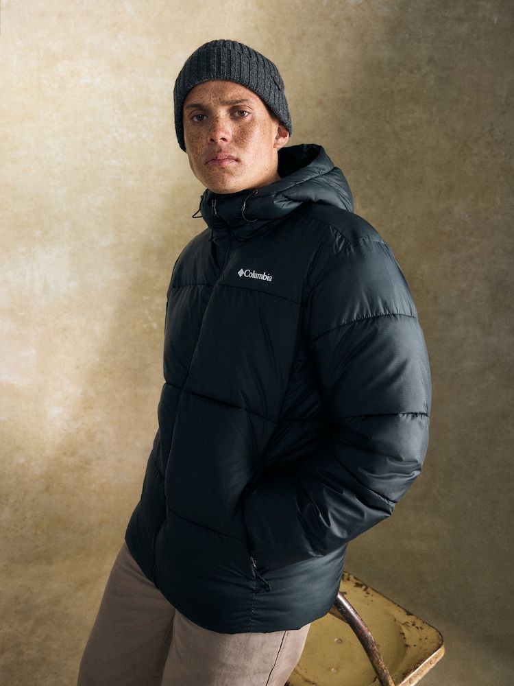 Columbia Puffect II Hooded Padded Black Jacket - Image 3 of 6