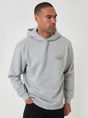 Threadbare Relaxed Fit Le Castellet Graphic Print Hoodie - תמונה 2 מתוך 4