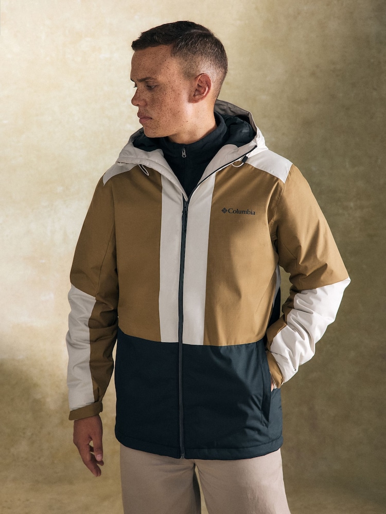 Columbia Point Park Insulated Colour Block Brown Jacket - Image 1 of 6 Columbia Point Park Insulated Colour Block Brown Jacket - Image 1 of 6