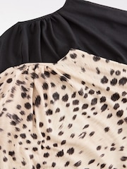Friends Like These Black/Print Draped Long Sleeve Tops 2 Pack - Image 7 of 8