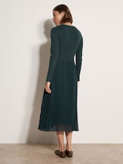 Apricot Green Ribbed Knit Mini Dress - Image 4 of 4