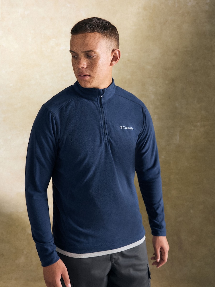 Columbia Mens Blue Klamath Range II Quarter Zip Fleece - Image 1 of 5