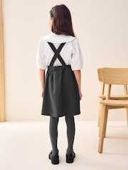 Grey Bow Pocket Detail School Pinafore Dress (3-14yrs) - Image 2 of 9