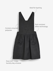 Grey Bow Pocket Detail School Pinafore Dress (3-14yrs) - Image 3 of 9