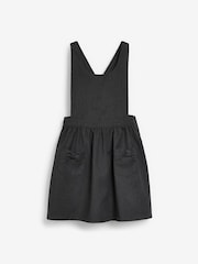 Grey Bow Pocket Detail School Pinafore Dress (3-14yrs) - Image 7 of 9