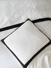 Style Sisters White Monochrome Waffle 100% Cotton Cushion - Image 1 of 4