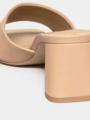 Long Tall Sally Natural Block Heel Mules - Image 3 of 3