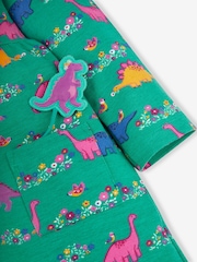 JoJo Maman Bébé Green Dino & Bird Button Front Dress - Image 4 of 4