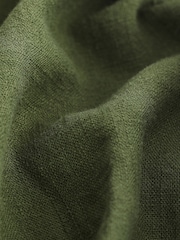 Khaki Green Linen Blend Boy Shorts - Image 6 of 6