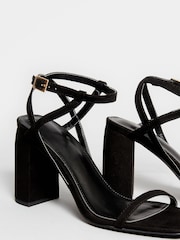 Long Tall Sally Black Faux Suede Block Heels - Image 5 of 6