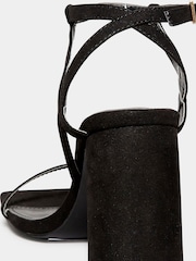 Long Tall Sally Black Faux Suede Block Heels - Image 6 of 6