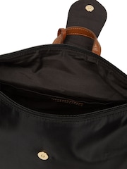 Pure Luxuries London Black/Brown 'Louison' Canvas & Leather Backpack - Image 5 of 6