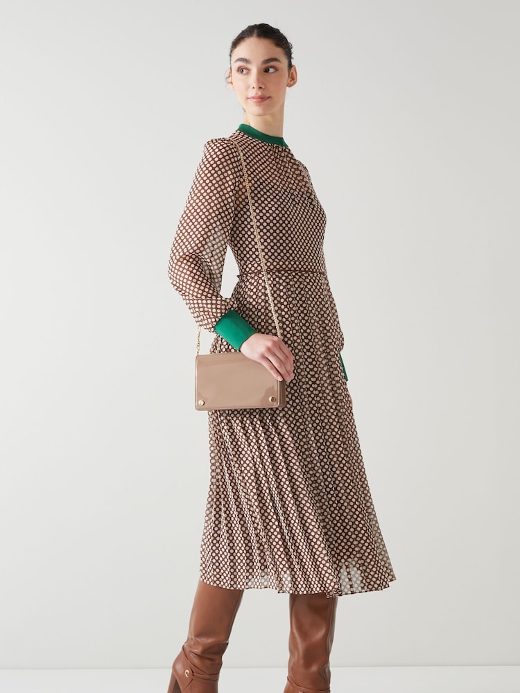 LK Bennett Natural Cici Patent Leather Clutch Bag - Image 5 of 5
