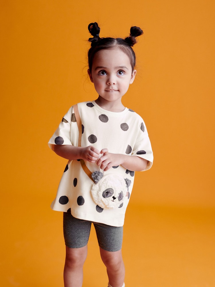 Temno siva in siva Panda - Vrečka 100% bombažna majica & Komplet kolesarskih hlač (3mths-7yrs) - Slika 1 iz 7 Temno siva in siva Panda - Vrečka 100% bombažna majica & Komplet kolesarskih hlač (3mths-7yrs) - Slika 1 iz 7