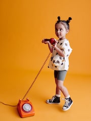Temno siva in siva Panda - Vrečka 100% bombažna majica & Komplet kolesarskih hlač (3mths-7yrs) - Slika 2 iz 7
