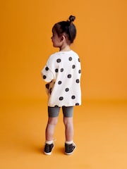 Temno siva in siva Panda - Vrečka 100% bombažna majica & Komplet kolesarskih hlač (3mths-7yrs) - Slika 3 iz 7