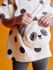 Temno siva in siva Panda - Vrečka 100% bombažna majica & Komplet kolesarskih hlač (3mths-7yrs) - Slika 4 iz 7