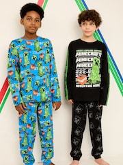 Blue/Black Pyjamas 2 Pack (5-16yrs) - Image 1 of 10