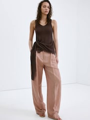 Mango Brown Drape Vest Top - Image 1 of 7