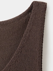 Mango Brown Drape Vest Top - Image 6 of 7