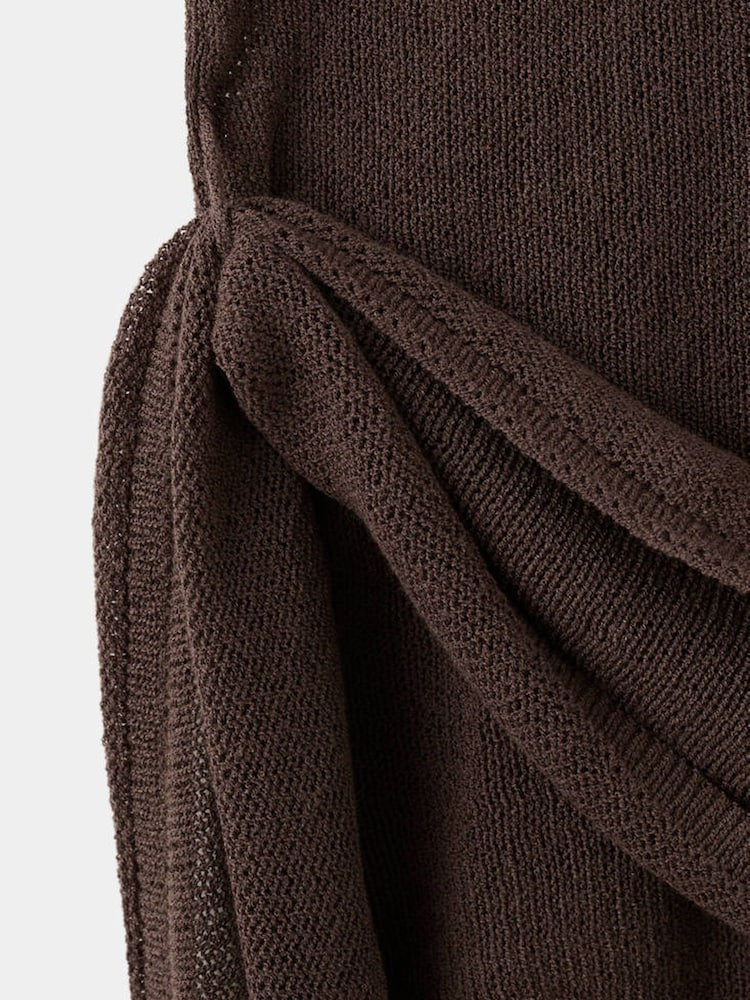 Mango Brown Drape Vest Top - Image 7 of 7