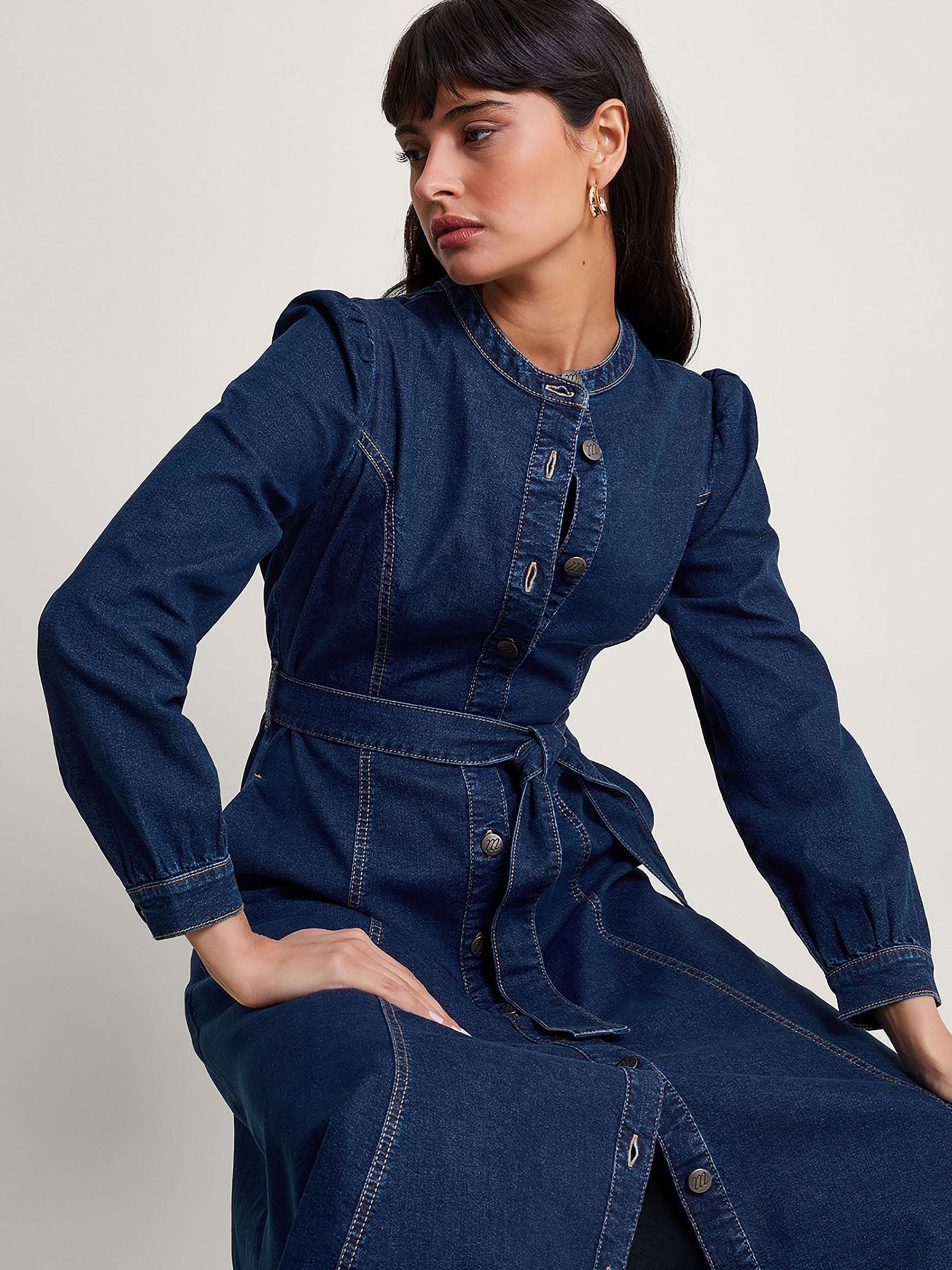 Buy Monsoon Blue Lulu A-Line Denim Dress from Next Luxembourg