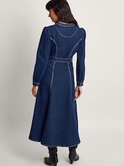 Monsoon Blue Lulu A-Line Denim Dress - Image 4 of 6