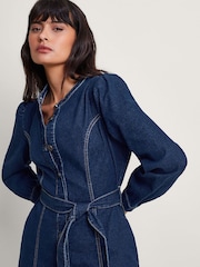 Monsoon Blue Lulu A-Line Denim Dress - Image 5 of 6