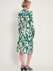 Monsoon Green Print Shirt Dress - Image 2 of 5