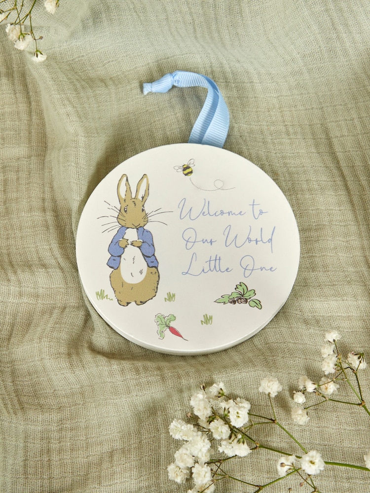 JoJo Maman Bébé Peter Rabbit Welcome to Our World Plaque - Imagem 1 de 4