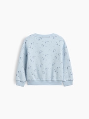 Gap Blue Floral Vintage Soft Print Sweatshirt (6mths-5yrs) - Image 2 of 2