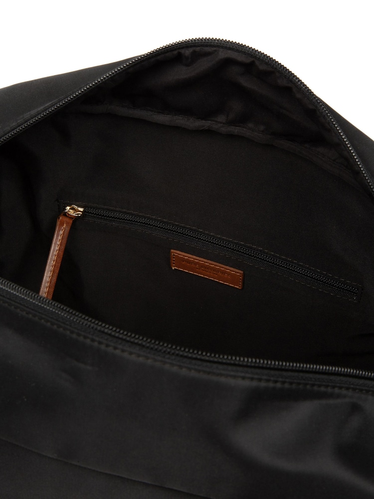 Pure Luxuries London Black 'Skye' Canvas & Leather Cabin Bag - Image 6 of 6 Pure Luxuries London Black 'Skye' Canvas & Leather Cabin Bag - Image 6 of 6