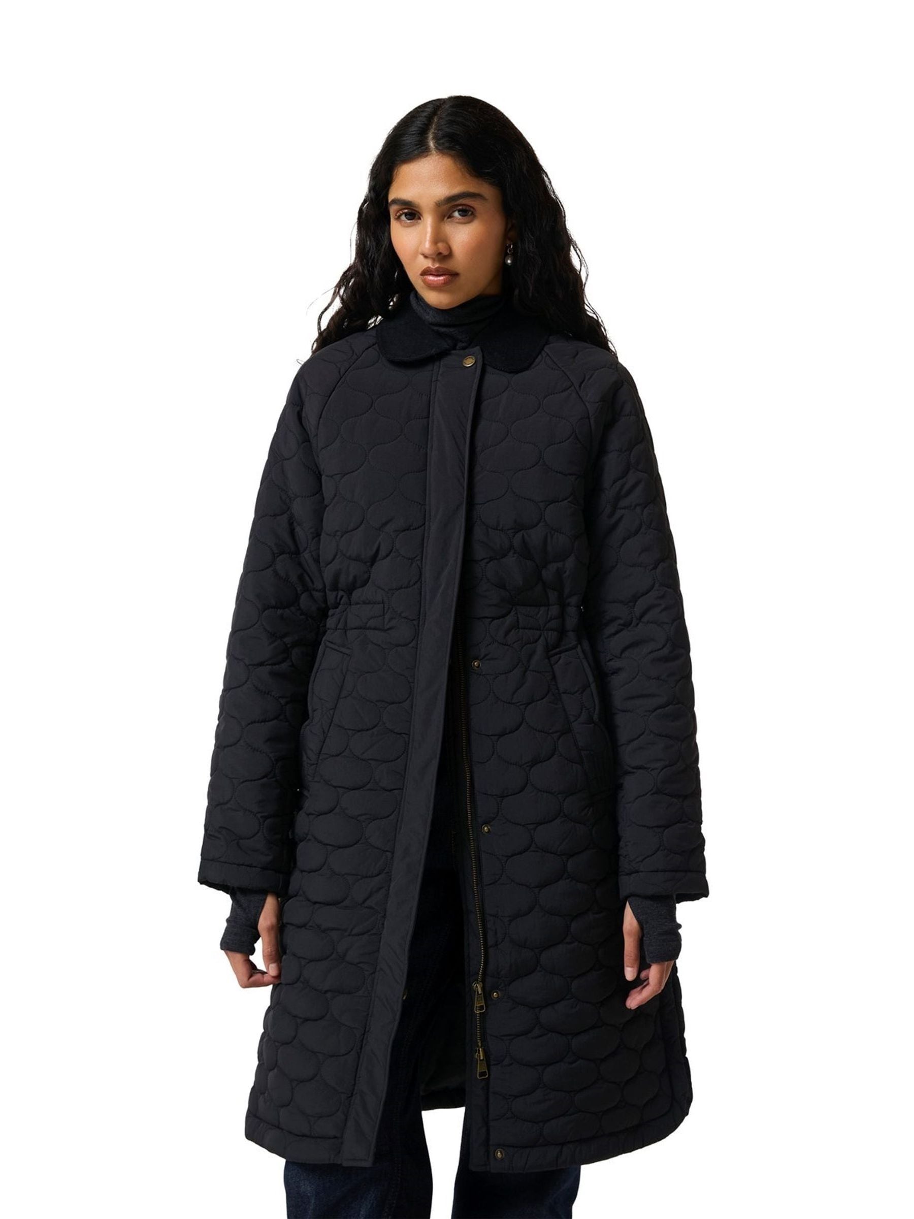 Hunter Women's Black Somerset Quilted Coat Large - Image 2