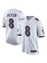 Nike White NFL Baltimore Ravens Game Road Jersey - Lamar Jackson - Image 1 of 3