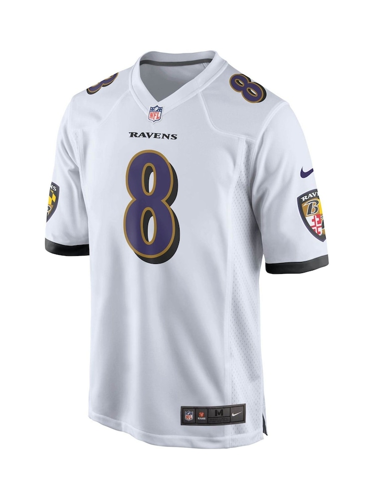 Nike White NFL Baltimore Ravens Game Road Jersey - Lamar Jackson - Image 2 of 3