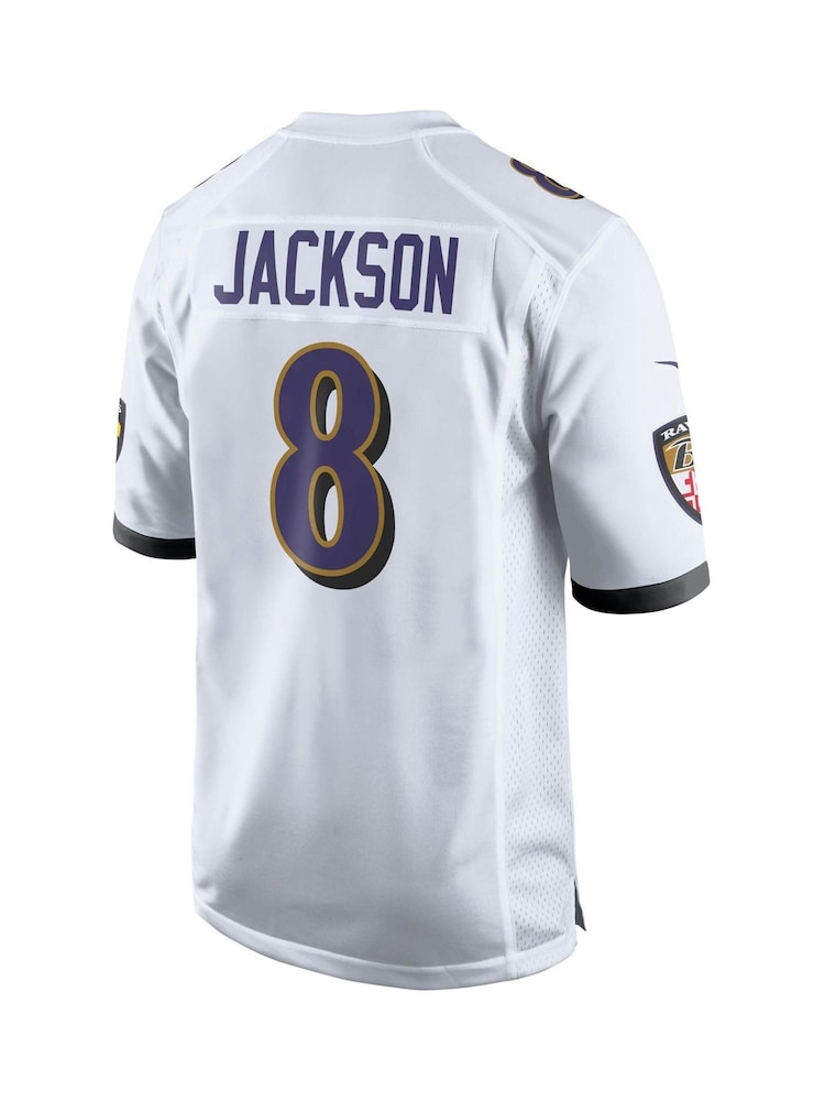 Nike White NFL Baltimore Ravens Game Road Jersey - Lamar Jackson - Image 3 of 3