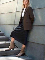 Mink Brown Forever Comfort® Point Toe Heeled Ankle Boots - Image 2 of 9