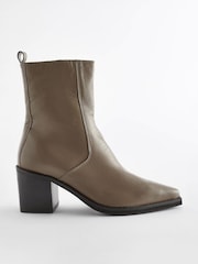 Mink Brown Forever Comfort® Point Toe Heeled Ankle Boots - Image 6 of 9